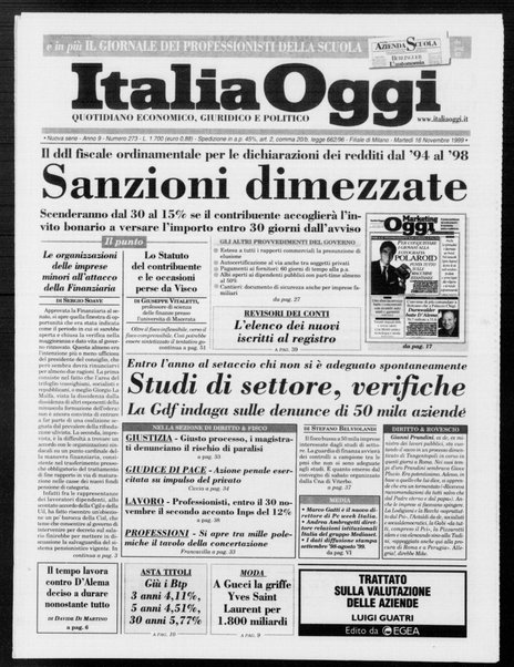 Italia oggi : quotidiano di economia finanza e politica